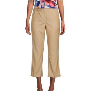 DKNY Heathered Twill Flat Front Cropped Flare
Pants Ginger 12 NWT IN‎ PKG
